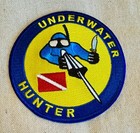 Underwater Hunter Patch Scuba Diving Emblem Embroidered Iron-on Spearfishing New