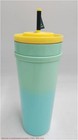 Starbucks 2025 Summer Vacuum Insulated Tumbler Twist Ombre Blue Green 24oz