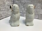 Staffordshire Cavalier Walley Dogs King Charles Spaniel Statues Rare Pair White