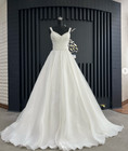 Chiffon Wedding Dresses Sleeveless Beach Boho White Ivory Simple Bridal Gowns