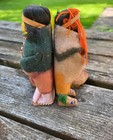 Antique Vintage Native American Indian Doll Trader Blanket Feathers