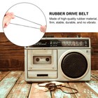 50pcs Black Rubber Drive Belt For Cassette Player Recorder Repair Replacement 