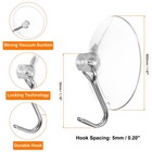 22pcs 1 18  Powerful Vacuum Suction Cup Hooks Clear