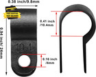 60pcs 3 8 Inch Nylon Cable Clamps  R-type Wire Cable Clips With M4 Screws  Screw