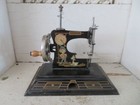 1940s Vintage Child s Toy Metal Sewing Machine Fairy Angel Dog Boy Casige German