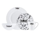 Dinnerset 16-piece Dinnerware Set  White  Dragonfly