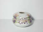 Vintage Made In Japan Hand Painted Flowers Porcelain Hair Receiver