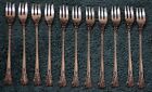 Gorham Chantilly Sterling Silver Set Of 11 Oyster seafood Forks W old Marks 5 5 