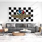 Indianapolis Motor Speedway 3x5 Ft Checkered Flag Indy 500 Car Brickyard Banner