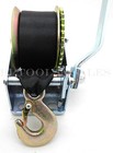600lbs Hand Winch Hand Crank Strap Gear Winch Atv Boat Trailer Heavy Duty Black
