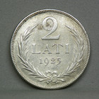 Latvia 1925 2 Lati  Xf