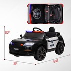 12v Kids Ride On Police Car W  Remote Control  Black