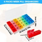 6 Pack Pill Organizer Monthly Weekly Pill Organizer 4 Times A Day  Daily Pill   