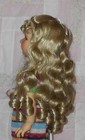 Global London Doll Wig Size 11 12 Blonde Long Loose Wavy Curls ringlet Bangs Nwt