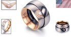 Elegant Promise Rings For Couples -  love You Forever  6mm Stainless Steel Set
