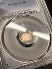 1858- Seated Liberty 90   Half Dime H10c Pcgs Au58  Nice Toning  Type Coin  1216
