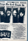 The Cramps 1980 Vintage Advert Songs The Lord Taught Us British Concert Tour