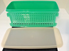 Vintage Tupperware Green Celery Vegetable Keeper Container 782 Lid Insert