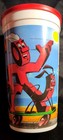 Vintage 1990 s Jello-man And Wobbly Plastic Tumbler Instant Pudding Shaker Cup