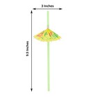 50 Assorted Mini Umbrella Disposable Plastic Drinking Straws Party Decorations