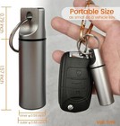 3-pcs Keychain Medicine Pill Box Case Bottle Travel Metal Pills Holder Container