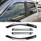 94101y Chrome Side Window Visor Wind Vent Ram 1500 09-18 Quad Cab chrome 