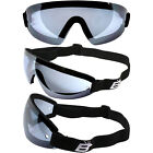 Birdz Eyewear Wing Skydiving Parachute Goggles 3 Pairs Black Frames With Clear