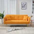 70-inch Teddy Fleece Sofabed  Convertible Futon Sofabed With Adjustable Arms