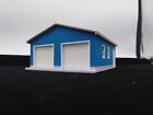 Updated  1 64 Scale-rh Door-blue Two 2 Car Garage W  Movable Door And Roof