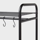 Metal Garment Rack With Shelves And Accessory Hooks - Brightroom