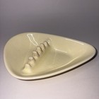 Vintage Mcm Boomerang Atomic Ashtray Coors Anholt Ceramic 4 5   x6 5    Pale Yellow