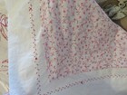 Pair Of Antique Or Vintage Red Ware Hand Embroidered European Pillowcases Shams