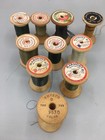 10 Wooden Wood Sewing Thread Spools Harmony  American  Intrinsic  Empeco Vintage