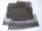 Antique Lace Lot heavily Embroidered Black Net 6 Lengths victorian Clothing