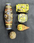 5pc Mosaic Glass Trade Beads Eye Pattern Handmade Gabri