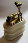 Dunhill Onyx Table Lighter Gold Plated 1950   s Excellent Condition