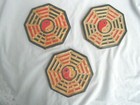  Hand Painted I Ching Plaque Good Luck   Feng Shui Bagua Trigrams 4 Door   5605