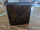 Antique Oak Puzzle Box With Sewing Machine Attachments