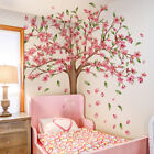 Large Pink Tree Wall Stickers Decals Pvc For Living Room Bedroom Wall Decor Home