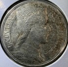 1932 Latvia 5 Lati Silver Coin  h 