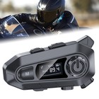 2pk Bluetooth Motorcycle Helmet Intercom Wireless Motorbike Waterproof Headphone