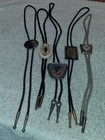 Lot Of 5 Beautiful Vintage Bolo Ties Various Styles Scorpion - Shell Plus