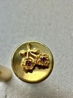 2 Vtg Golden   Rhinestone Lipstick Tube Holders 