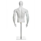 Male Plastic White Egghead Muscular 1 2 Upperbody Torso  ps-tmnipegw