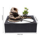 Indoor Water Fountain Led Light Tabletop Waterfall Zen Decor Table Small Rock