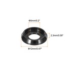 20pcs M5 Cone Cup Countersunk Washers 5mm 0 2  Aluminum For Screw Rc Black