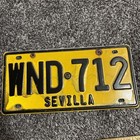 Colombia  Sevilla License Plate    Wnd 712  Front And Back Plates Car Auto
