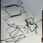 Vintage Plate Hangers Lot 7 Pc Brass Vinyl Coated Wire Spring Wall Display Mount