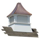 Accentua Olympia Vinyl Cupola With Copper Roof  24 In  Square  38 In  High