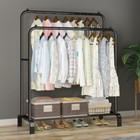 2 Bar Clothes Rack Heavy Duty Clothing Garment Rack Closet Storage Shelf Metal